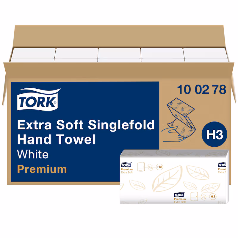 Tork Extra Soft Singlefold kéztörlők, fehér, H3