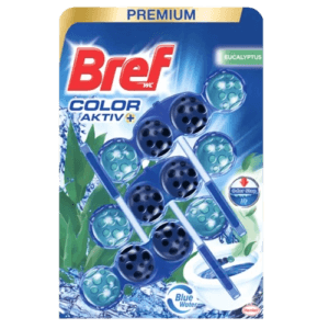 Bref Color Aktiv golyós WC illatosító Eukaliptusz 3x50g