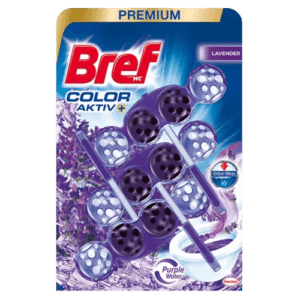 Bref Color Aktiv golyós WC illatosító Levendula 3x50g
