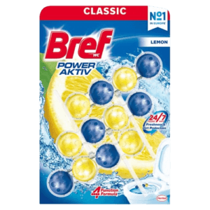 Bref Power Aktiv golyós WC illatosító Citrom 3x50g