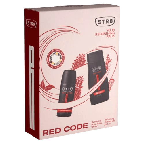 STR8 Red Code férfi ajándékcsomag tusfürdő + dezodor