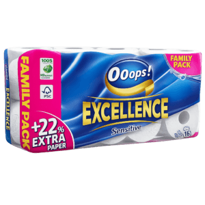 Ooops! Excellence WC papír - 3 rétegű, 16 tekercs