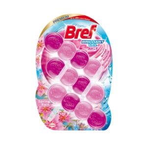 Bref Brilliant Gel WC frissítő Spring Rain 3x42g