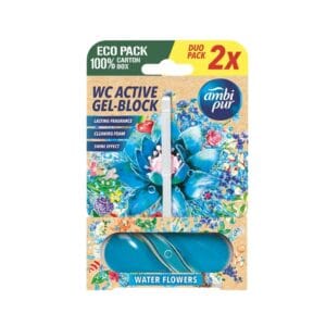 Ambi Pur aktív WC illatosító gél blokk Water Flowers 2x45g