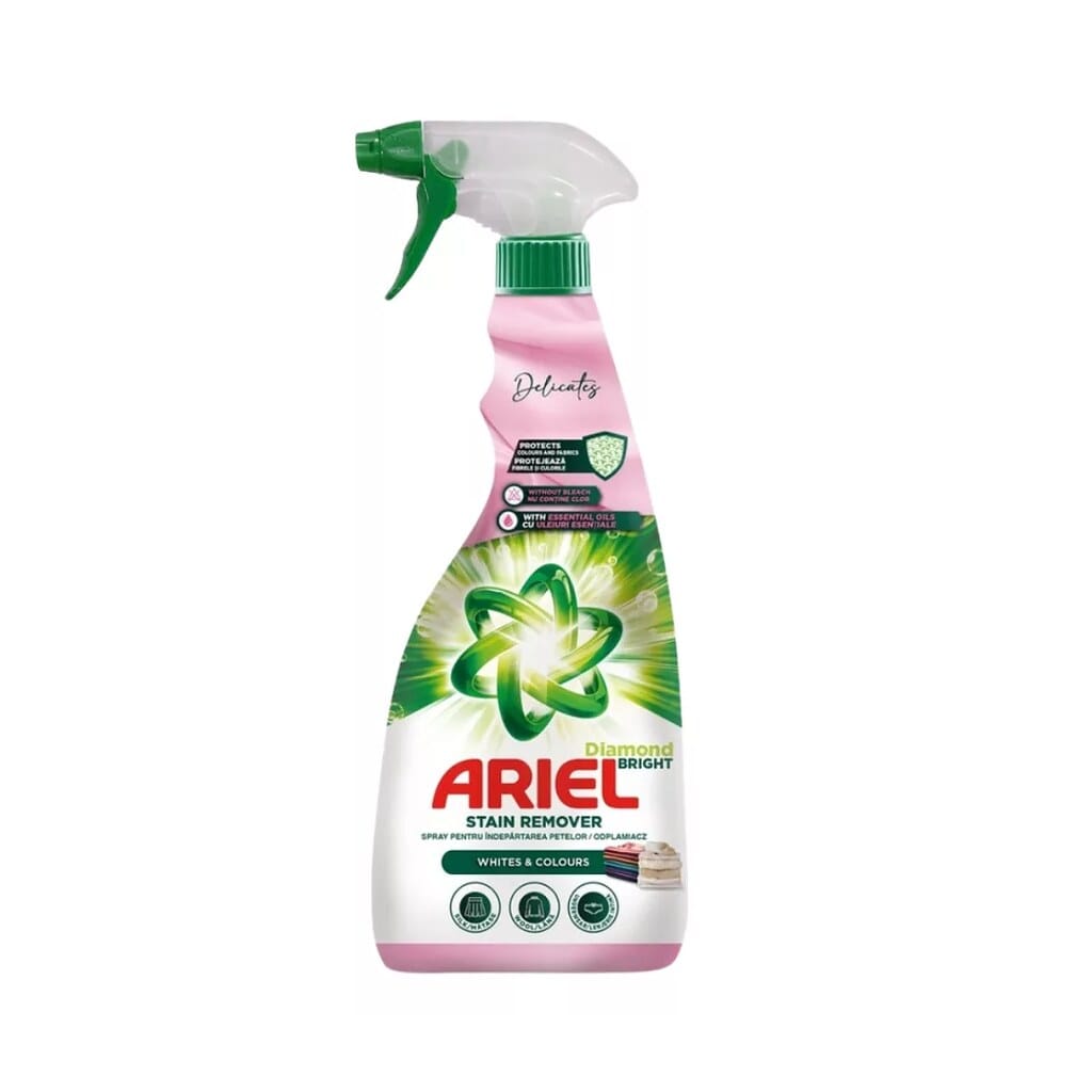 Ariel Diamond Bright Delicates folteltávolító spray Whites + Colours 750ml