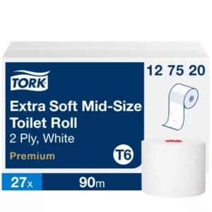 Tork Mid-size Soft toalettpapír - 2 rétegű, hófehér, 90m (Karton - 27 tek)