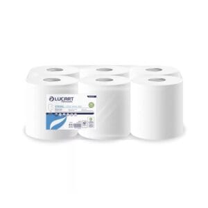 Lucart L-One Strong Maxi 450 ipari törlőpapír 18cm átm. – 2 rétegű, hófehér, 158m (Karton – 6 tek) 852275