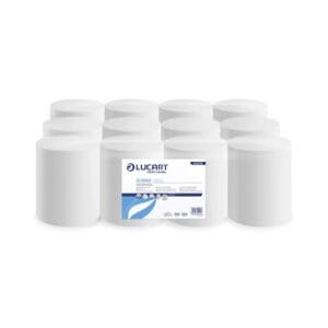 Lucart Strong 1.13 CL belsőmagos kéztörlőpapír 13cm átm. – 1 rétegű, hófehér, 110m (Karton – 12 tek) 861098