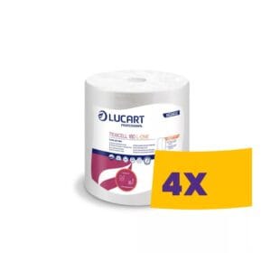 Lucart Texicell L-One 180 textil erősségű szöszszegény belsőmagos törlőpapír 20cm átm. – hófehér, 61m (Karton – 4 tekercs) 852402J
