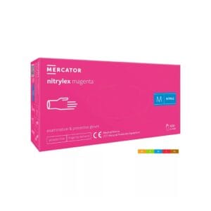 Mercator Nitrylex Magenta púdermentes nitril vizsgálókesztyű magenta 100db M-RD30300003_0422