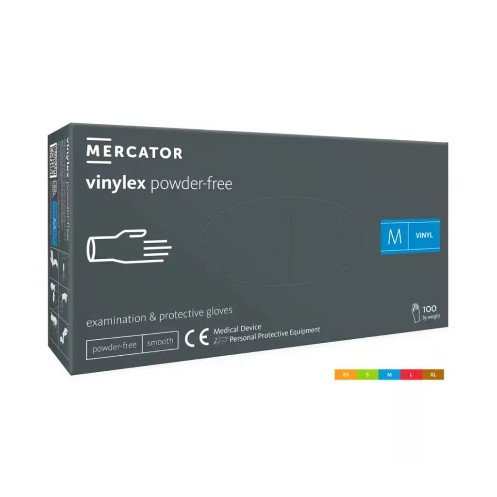 Mercator Vinylex púdermentes vinyl vizsgálókesztyű – 100 db, XL XL-RD20018005_0991