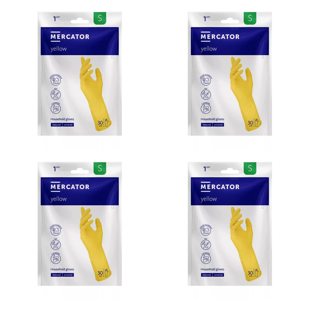 Mercator Yellow háztartási gumikesztyű M és S és L és XL