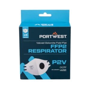 Portwest P210 FFP2 szelepes Dolomit összehajtható lapos maszk 3db P210WHR