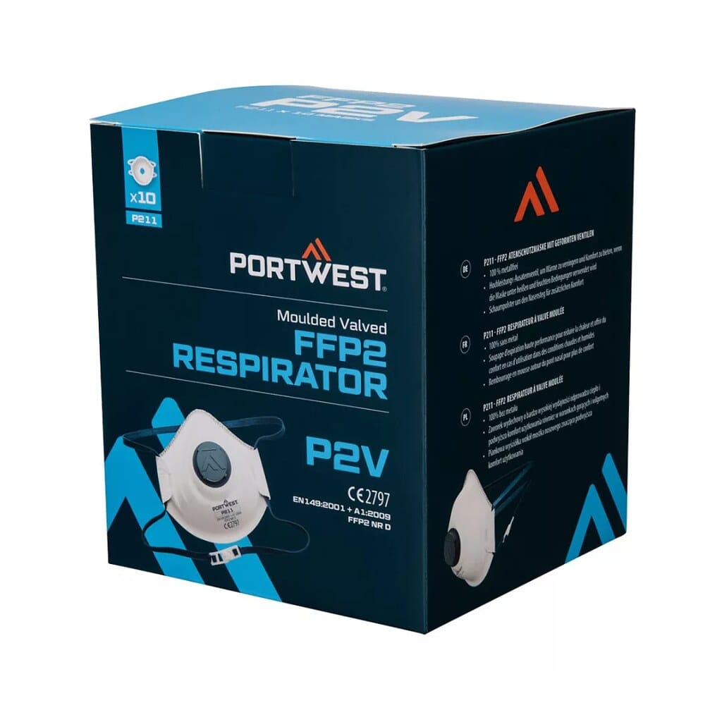 Portwest P211 Formázott FFP2 szelepes maszk 10db P211WHR
