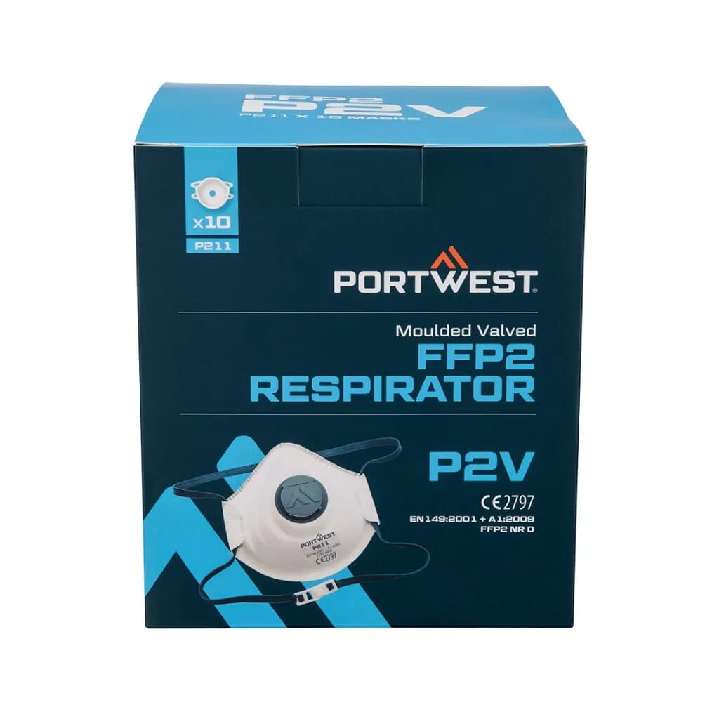 Portwest P211 Formázott FFP2 szelepes maszk 10db P211WHR