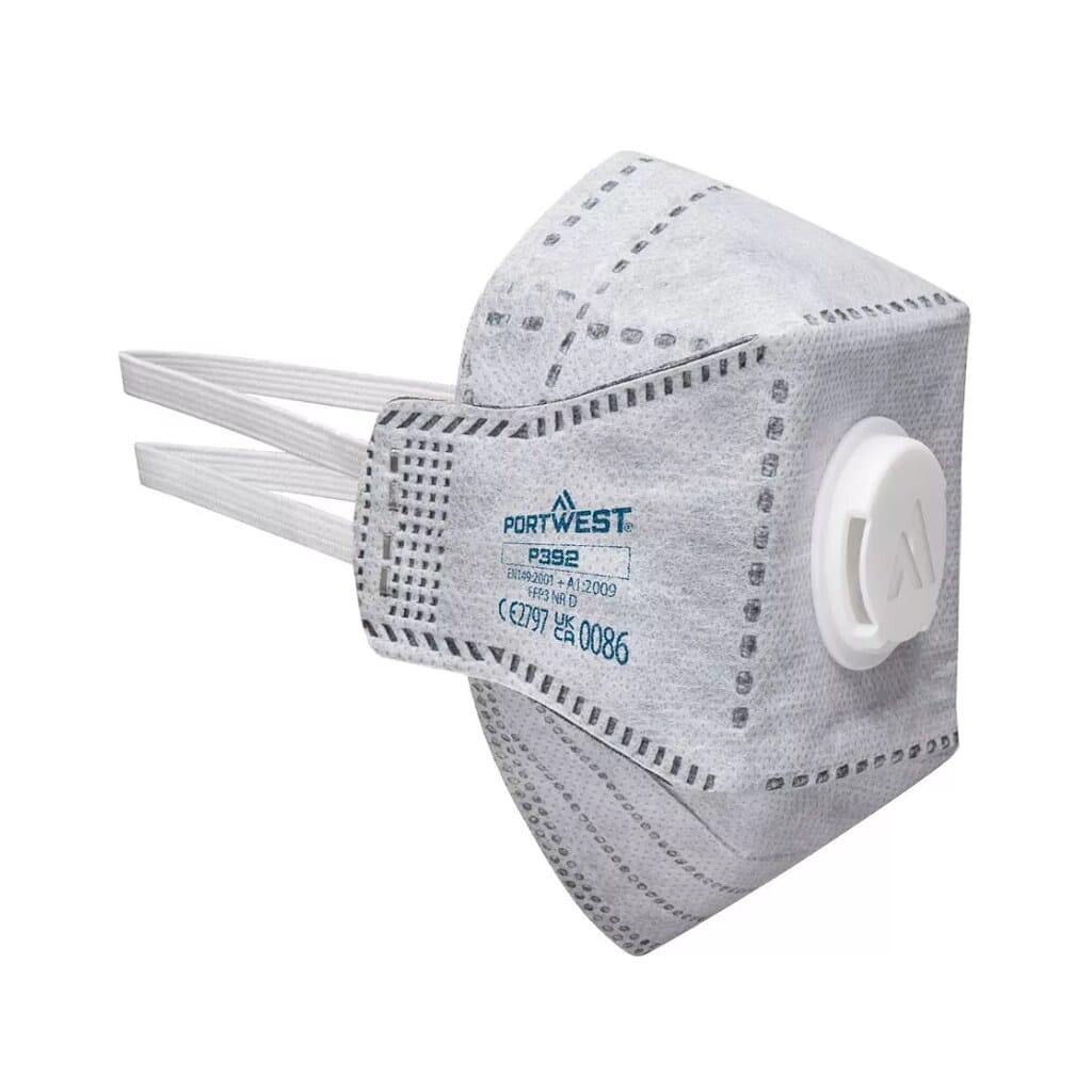 Portwest P392 EAGLE FFP3 szénszelepes, összehajtható, lapos légzőkészülék 10db P392WHR