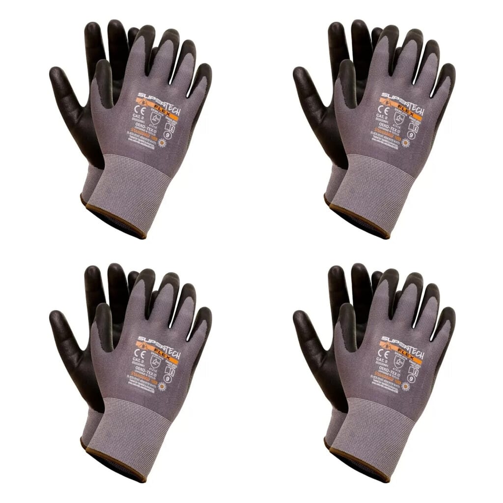Supertech Flex nitrilhab erős munkakesztyű L és M és XL és XXL