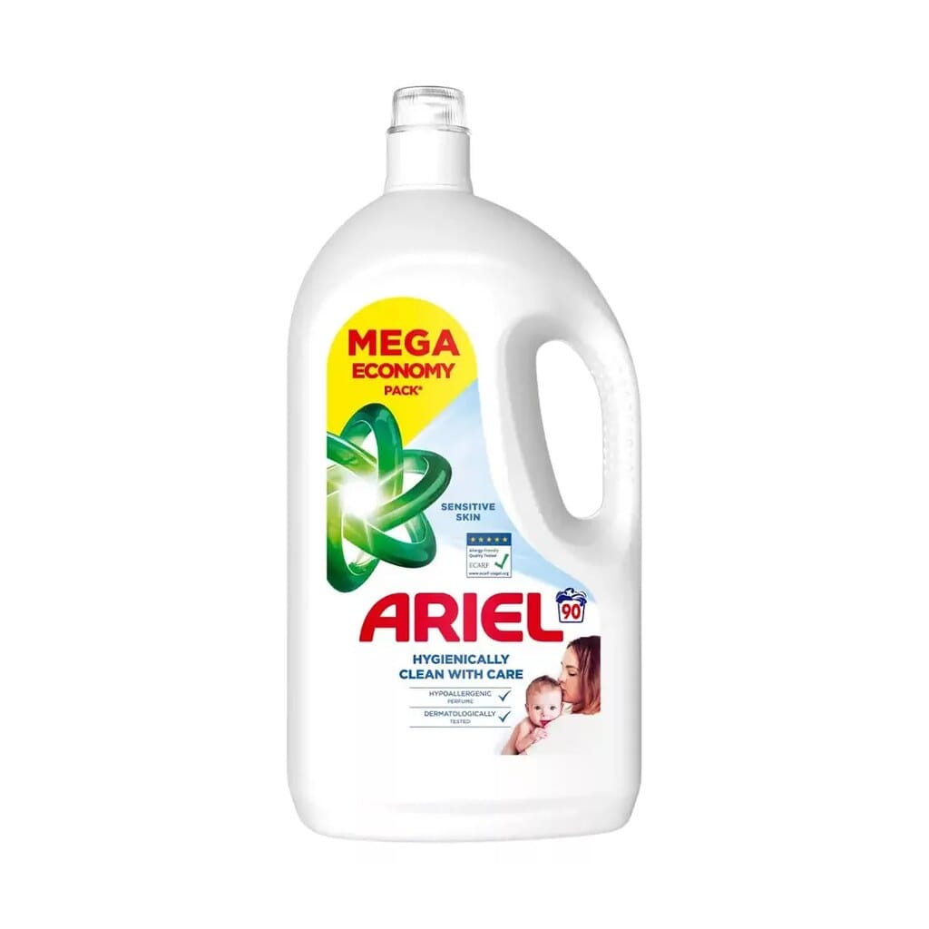 Ariel Sensitive folyékony mosószer univerzális – 90 mosás 4,05L C71683