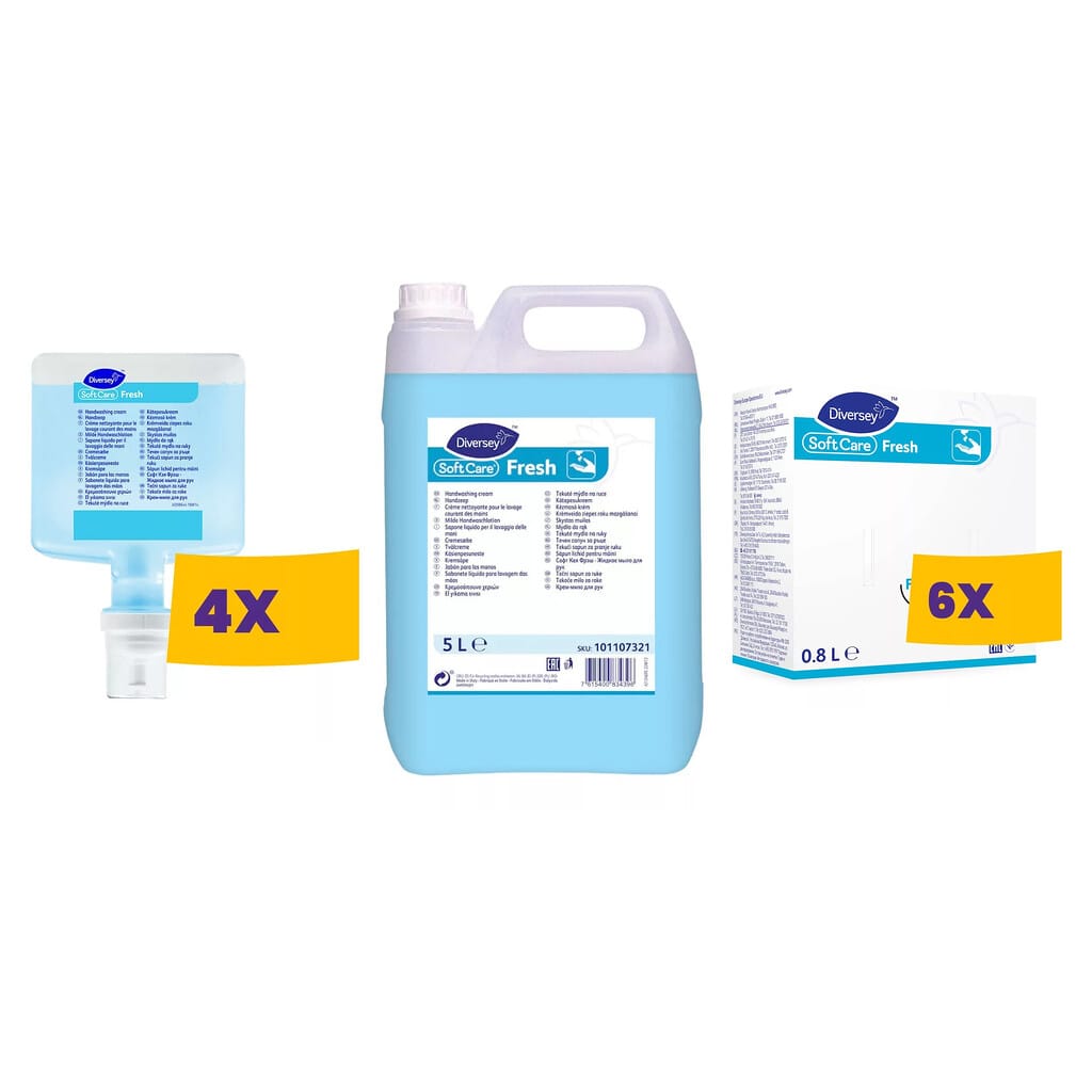 Soft Care Fresh Kézmosó krémszappan 1,3 l és 5 l és 800 ml