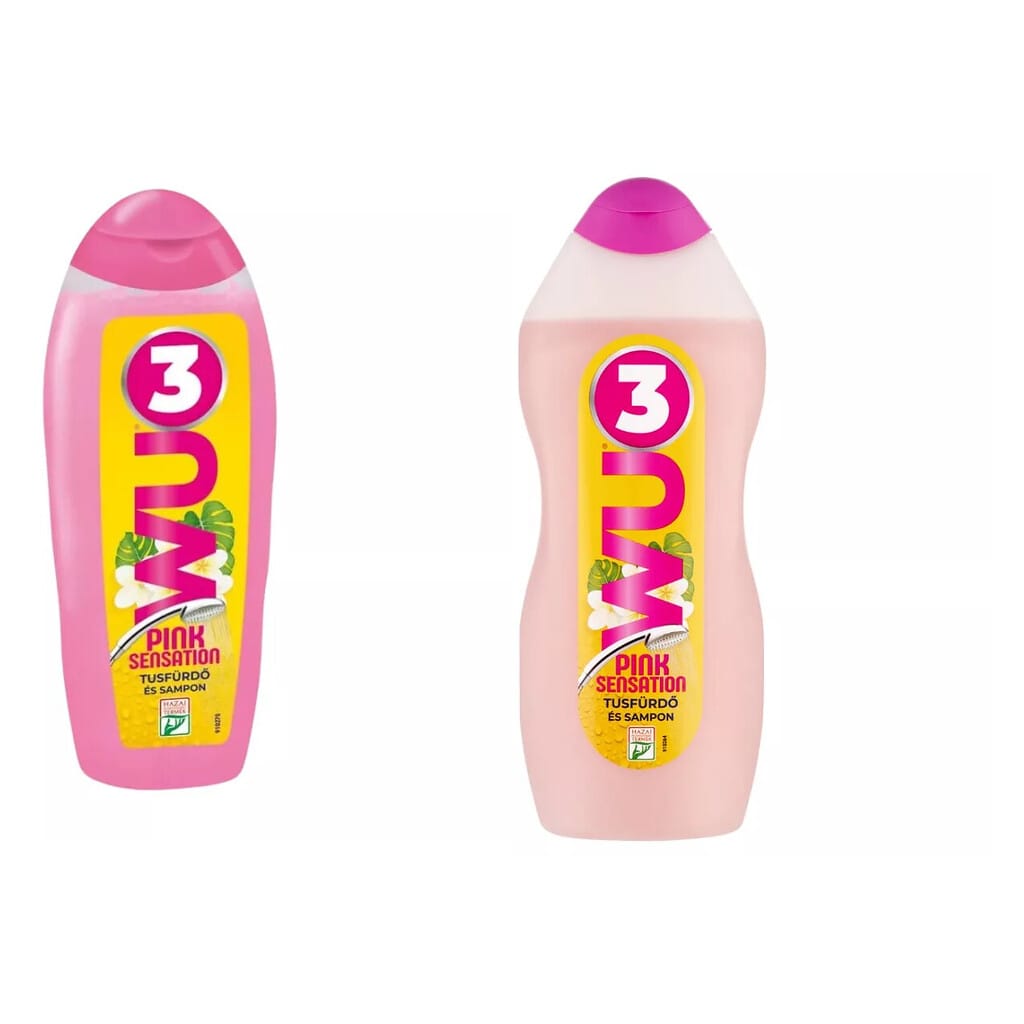 WU3 Tusfürdő és sampon Pink Sensation 280 ml és 850 ml