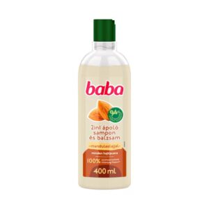 Baba 2in1 Sampon és Balzsam mandulaolajjal száraz és töredezett hajra kókuszolajjal 400ml C35570