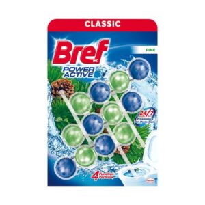 Bref Power Aktiv golyós WC illatosító Fenyő 3x50g C34858
