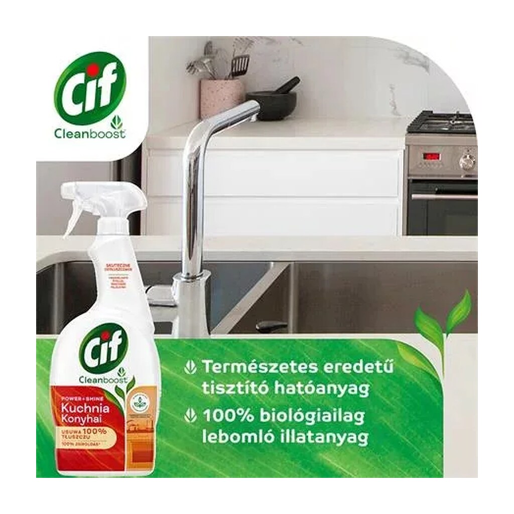 Cif Cleanboost konyhai zsíroldó spray 750ml C41269