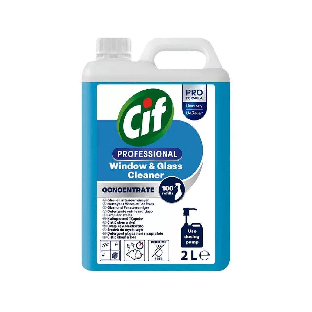 Cif Prof. Conc. Window & Glass üveg és ablaktisztító koncentrátum 2L 9303534