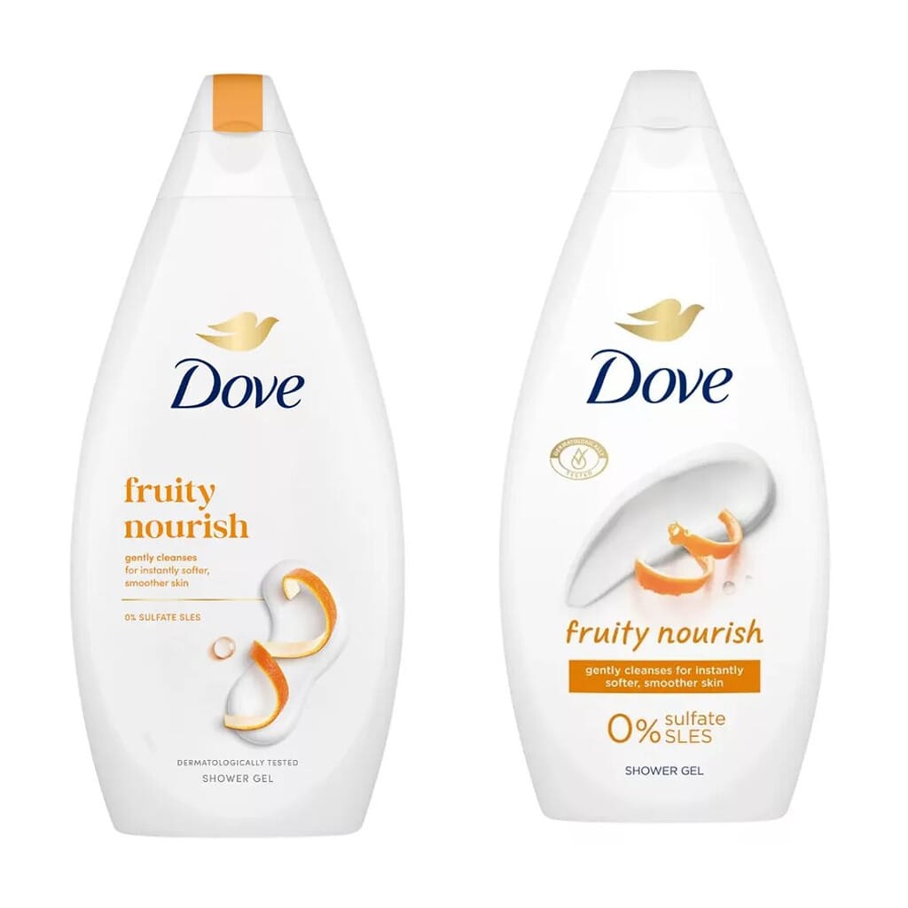 Dove Krémtusfürdő Fruity Nourish 720 ml és 450 ml