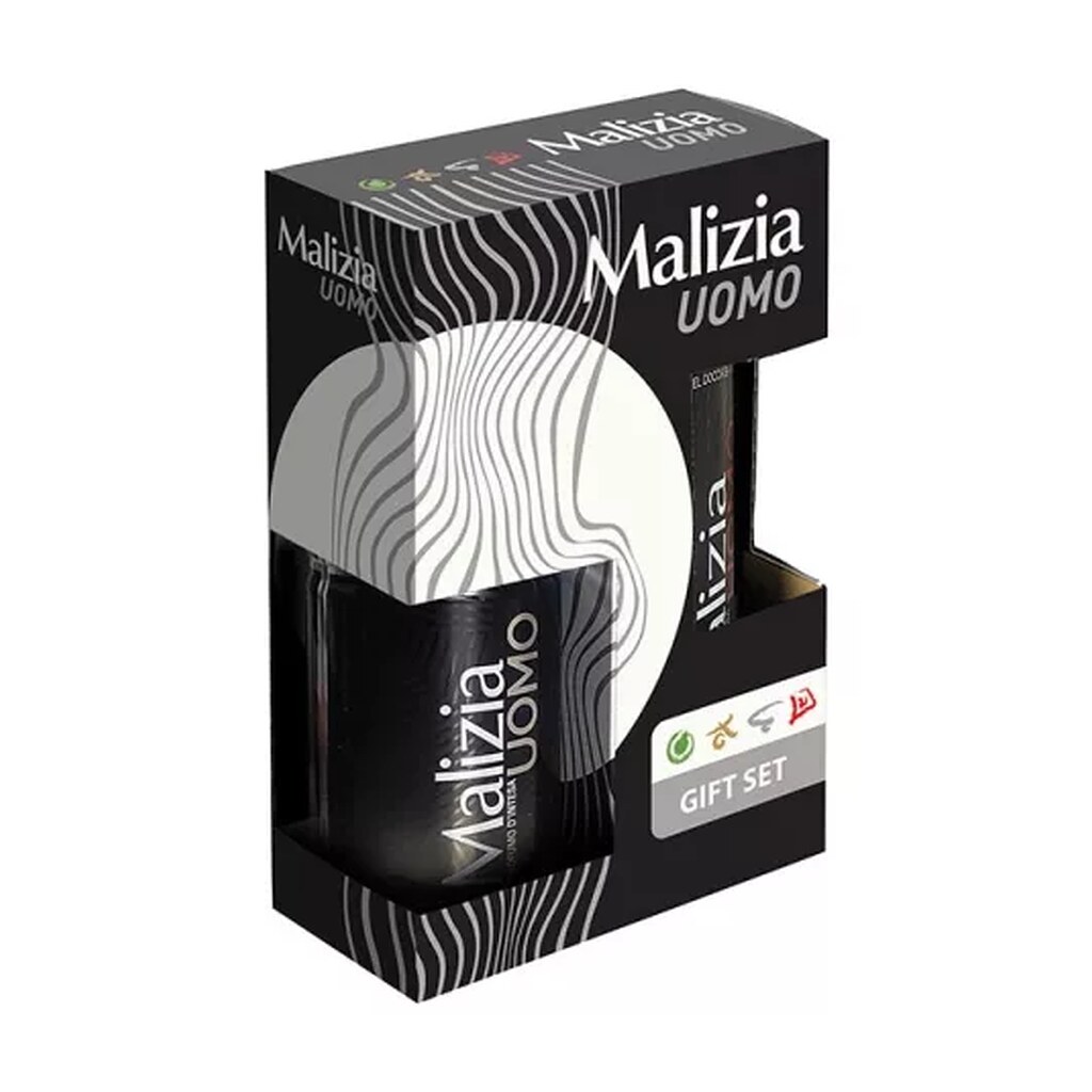 Malizia Men Silver ajándékcsomag tusfürdő + dezodor