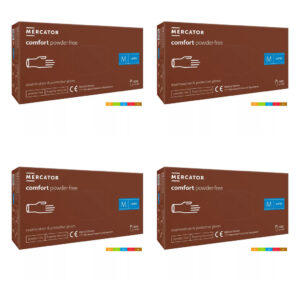Mercator Comfort Powder-Free púdermentes latex vizsgálókesztyű 100 db