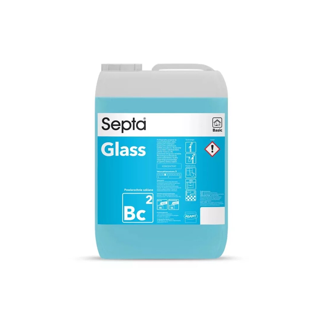 Septa Glass BC2 Erős koncentrátum üvegtisztításhoz – 10 l