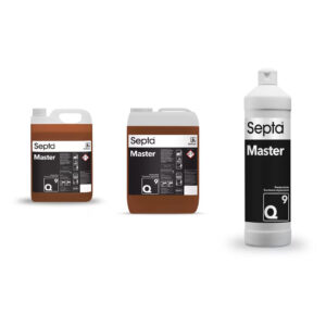 Septa Master Q9 Professzionális lúgos mélytisztító szer guminyom, korom, olaj és fémoxidok eltávolítására 5 l és 10 l és 1000 ml