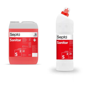 Septa Sanitar S2 Extra hatékony szaniter tisztító gél nagytakarításokhoz vízkő és rozsda eltávolításához 10 l és 1000 ml