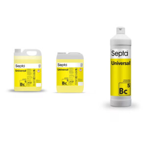Septa Universal BC5 Professzionális tisztítószer koncentrátum erős szennyeződésekhez 5 l és 10 l és 1000 ml