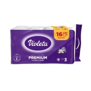Violeta Prémium WC papír Levendula & Vanília – 3 rétegű, 16 tekercs 88051